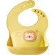 Rice Pocket Eating Bib Baby Silicone Bib Baby Rice Pocket Children's Waterproof Coverall Integrated Silicone Rice Pocket-Yellow Lion