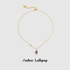 Amber Lollipop Wang Yuwen's same style crystal necklace women's light luxury niche pendant anniversary birthday gift for girlfriend and wife