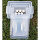 OUOETY larger and thickened transparent plastic fresh-keeping box for household rectangular cover storage box restaurant kitchen large size 9928