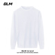 GLM crew neck sweater men's autumn and winter trendy knitted sweater men's casual bottoming sweater men's black L