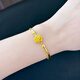 Yuyingsha gold bracelet women's light luxury gold bracelet ins niche light luxury design imitation 18k gold exquisite bracelet for girlfriend Four-leaf clover transfer bead bracelet