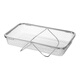Shuangshan 304 stainless steel drain basket retractable kitchen sink vegetable basket household fruit basket drain rack medium size - telescopic length 31.5~48.5 width 20.5 height 7cm