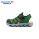 Skechers John Deere co-branded children's summer LED flashing breathable cool toe sandals 407070L green/black/GNBK 36