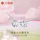 LIU GUI FU JEWELRY platinum sugar cube earrings for women 2025 new ear piercing earrings commemorative birthday gift for girlfriend and wife 1.04g platinum sugar cube earrings