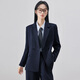 訫嗳 Yishan formal wear women's suit college student suit public examination civil servant interview small lady suit jacket professional wear single piece - black suit interview bi preparation shirt S recommended weight 90-100 Jin Jin equals 0.5 kg