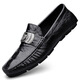 
Yunyouli (yunyouli) live broadcast of crocodile pattern beans shoes lazy driving shoes British casual men's leather shoes imitation leather 15888 black 38
