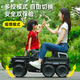 HIMEILI Mercedes-Benz Big G children's electric car can sit on an adult remote-controlled toy car six-wheeled off-road parent-child car as a gift for children, six-wheel drive black + double throttle + double leather seat + wear-resistant wheels