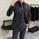 Jason's Groom's Suit Suit Men's Large Size Business Professional Formal Wedding Dress Suit Three-piece Men's Korean Style Slim Khaki (Suit + Vest + Pants) XL