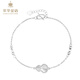 Cuihua pt950 platinum crushed ice gourd adjustable bracelet as a birthday gift for girlfriend and wife, fashionable ladies bracelet, about 4.1g