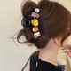 Cartoon Cute Biscuit Clip for Women 2025 New High-end Hair Clip for Back of Head Hair Headband Shark Clip Hair Clip TS047-03 Cartoon Donut (Black and Bright)