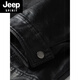 JEEP SPIRIT Jeep Plus Size Men's Motorcycle Leather Jacket Spring and Autumn Trendy Fat Man Loose Stand Collar Soft Leather Jacket 58962 7XL Recommended 260-280Jin Jin is equal to 0.5 kg