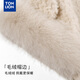 Tang Shi; Tonlion 2025 Neues Bärenohr-Plüsch-Hutschal für Frauen Winter Reiten verdickter warmer Ohrschutz dreiteiliger beige Beige