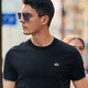 Mr. Bu spring new product men's T-shirt short-sleeved round neck creative letters exquisite embroidery cool and comfortable men's clothing AT12112 black 2XL (185)
