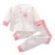 小三月新生婴儿儿衣服秋冬分体夹棉套装宝宝保暖款无骨上衣薄棉开裆棉裤 A113套装小兔 上衣按扣 66 cm 建议10-15斤