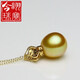 Jinxu Zhenyu Jewelry 12.7mm foreign gold bead pendant 14K gold thick and textured foreign pearl pendant strong gold