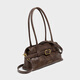 CHARLES&KEITH25秋新品腰带式设计长柄腋下包斜挎包七夕礼物CK2-20271613 Distressed Coffee咖啡色 M