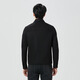 Lilang cashmere + wool woolen jacket men's winter short woolen coat men's wool coat black (24DYR5022Y) XL 175/92A