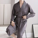 
Yalu Fashion Men's Long Sleeve Nightwear Autumn Thin Long Sleeve Imitation Silk Pajamas Men's Autumn Fashion Home Clothes Bathrobe Morning Robe 5304 L