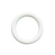 Silicone teether food grade hole ring chewing gum for babies to prevent falling off during oral period, light gray 1 pack