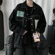 
Ye Yuchun Autumn Japanese Spliced ​​Men's Denim Jacket Fashion Student Korean Style Shirt Teen Loose Working Jacket L15886 M (90-105Jin[Jin equals 0.5 kg])