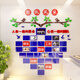 
Customized team style display photo wallpaper stickers office layout decoration 3d three-dimensional corporate culture honor 2694 team style-big red + coffee + sea blue + dark green + white small