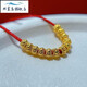 Peso Bird AU750 pure 18K gold accessories ancient gold dragonfly eye beads spacer loose beads DIY handmade beaded bracelet