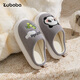 Pig Daddy Children's Cotton Slippers Boys Autumn and Winter 2025 New Home Indoor Non-Slip Girls Baby Cartoon Slippers Gray 22