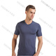 SCHISSER Deutsche Shuya Herrensammlung TJ523m Modal Shumei Cotton Herren Top T-Shirt V-Ausschnitt Streifenweste-Hellgrau (13559 m)