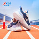 Xtep children's basic running shoes for boys and girls, full leather versatile sports shoes, dark purple/Xtep white 35