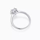 I Do platinum PT950 ring 1 carat diamond ring women's round bag cultured diamond wedding ring proposal wedding gift for wife and girlfriend round bag-1 carat diamond size 12