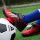 Children's football shoes Velcro breathable training shoes TF broken nails Boys Falcon 25 lawn competition special 6199 black and red 32