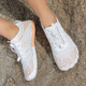 Outdoor Stream Tracing Schuhe Sommer Indoor-Fitness Anti-Rutsch weicher Sohle Schwimmschuhe Leichte atmungsaktive Innensportschuhe Schnellrocken-Schuhe A826 Beige 40