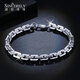 SHENGSHIQIYUAN pt950 platinum bracelet men's platinum bracelet men's genuine platinum carving craft thick style high-end sense 18 cm 16-17 g thick about 4.3mm