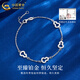 CHINA GOLD PT950 Platinum Fulu Gourd Bracelet for Women New Platinum Valentine's Day Birthday Gift for Girlfriend and Wife Platinum Fulu Gourd Bracelet About 3g Heart-beating Gift Box