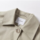 Xiangying Bain Style Khaki Windbreaker pour les femmes 2025 AUTOMNE NOUVEAU BRITAINE SPLICE SPLICE MIDE LONGE LANGE VETULE CONSUDANTE KHAKI S 155 / 80A / 85-95JIN [Jin est égal à 0,5 kg]