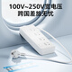 飞利浦（PHILIPS）欧标转换插头韩国欧洲转国标插排俄罗斯德标德国排插座波兰西班牙法国巴厘岛旅行4位分控2.5米