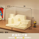 JOKOOAN blind box storage box French landscaping hand model display cabinet desktop high-value trendy ornaments creative dust box cream white 1 pack staggered steps interesting landscaping high transparency display