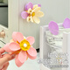 BSD cute flower magnetic sealing clip double-layer snack potato chip clip kitchen refrigerator magnet seasoning bag moisture-proof sealing clip magnetic lotus sealing clip (sakura pink)*1