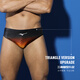 Mizuno (Mizuno) Schwimmstämme für Herren-Dreiecksschwimmtrunks Professionelles Renntraining für erwachsene Männer Anti-chloring-Heiße Frühlingsferien Schwimmausrüstung Schwarz und Orange-Honor-Serie L [Größe 165-175 Gewicht 60-75 kg]