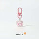 Cartoon süßes rosa Mini Schwein Schlüsselbund Anhänger täglich vielseitig einfaches Zubehör kleines Bag Hanging Accessoires [rosa Schwein] 1 + [transparentes Schwein] 1