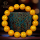 Carol amber beeswax bracelet for men and women old beeswax chicken fat yellow bracelet amber accessories authentic about 11mm