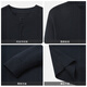 Goldlion Contains Cashmere 25 Autumn and Winter Long Sleeve Sweater Men's Casual Solid Color Henley Collar Pullover Sweater Navy L