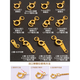 Cipu 18k gold spring buckle head closed accessories pearl women's necklace bracelet diy material word printing plate universal connection buckle place an order remarks color (no remarks default K yellow)