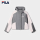Fila Offizielle Frauenwebende Jacke 2025 Herbst Fashion Casual Lose Block mit Kapuze mit Kapuze mit Kapuze