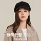 Yu Xiaoduo Hat Women's Autumn and Winter Imitation Wool Beret Korean Version Min Style Black One Size