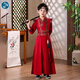 Little Taobao Tang suit boys Chinese style ancient style children Hanfu ancient costume Chinese school boys Mid-Autumn Festival costumes SMD05 red 130