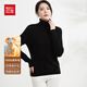 Hongdou turtleneck 100% pure wool sweater for women autumn and winter new style pullover loose inner warm base sweater