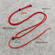 Thin rope pendant lanyard jade rope hand-woven jade necklace rope halter neck pendant rope adjustable jewelry lanyard black + top beads
