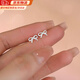 European painted earrings sterling silver authentic 999 ear needles bow earrings to support pierced ears temperament light luxury jewelry silver earrings ear bone nails small bow earrings S999 silver needles