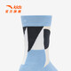 ANTA regular boys and girls 2025 winter trendy printed running socks medium socks antibacterial socks 392548336 Blue-2 10-12 years old (L)